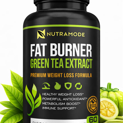 Green Tea Fat Burner Weight Loss Diet Pills for Men & Women - GLP-1 Activate Metabolism Booster & Appetite Suppressant Thermogenic Fat Burner with Green Coffee Bean & Raspberry Ketones - 60 capsules