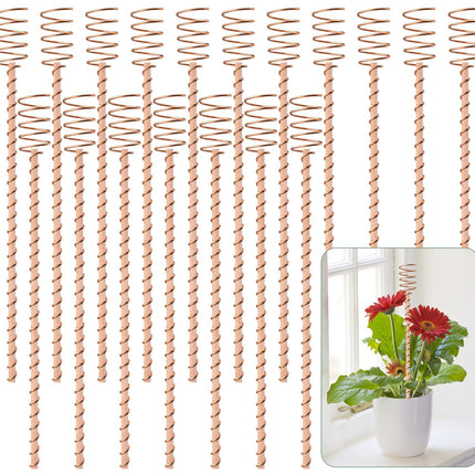 18 Pack 17" Electroculture Plant Stakes, Long Copper Garden Stakes, Electroculture Copper Coil Antennas for Growing Garden, High-Yield, Eco-Friendly