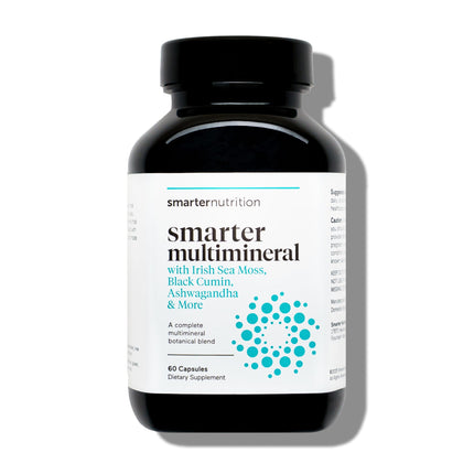 SMARTERNUTRITION Sea Moss Multimineral with Irish Sea Moss with Ashwagandha Bladderwrack Turmeric Zinc Vitamin C Elderberry Dandelion - Non-GMO, USA Manufactured - 60 Capsules[30 Day Supply]