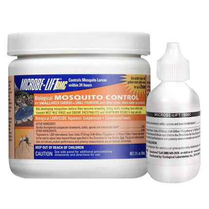 MICROBE-LIFT BMC Biological Mosquito Control, Liquid Treatment for Medium-Sized Decorative Water Gardens Up to 2,000 Gallons, Fountains and Ponds, 2 Fluid Ounces