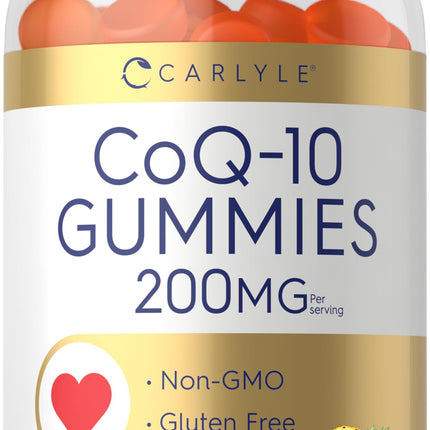 Carlyle CoQ10 200 mg Gummies | 140 Count | Mango Pineapple Flavor | Vegan, Non-GMO, Gluten Free Supplement