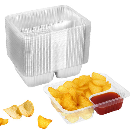 zandfelo 100 Pcs 12oz 6.5''x5'' Plastic Nacho Trays