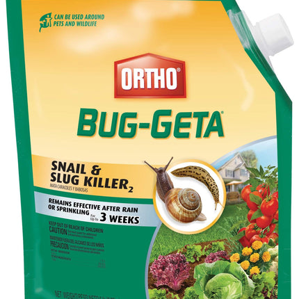 Ortho Bug-Geta Snail & Slug Killer2 - Slug Bait and Pest Control Stays Effective After Rain or Sprinkling For Up to 3 Weeks, 6 lb.