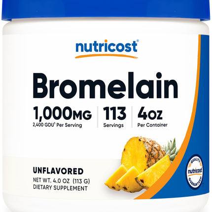 Nutricost Bromelain Powder 4 OZ - Non-GMO, Vegetarian, Gluten Free
