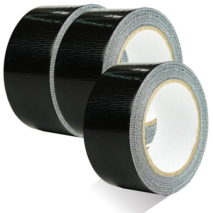 Bethone 3-Pack Duct Tape Heavy Duty Black Waterproof, 66 Yards x 1.88 Inch Total Strong Adhesive Duct Tape No Residue Bulk for Home Use, DIY, Projects, Outdoor Repairs Tear by Hand