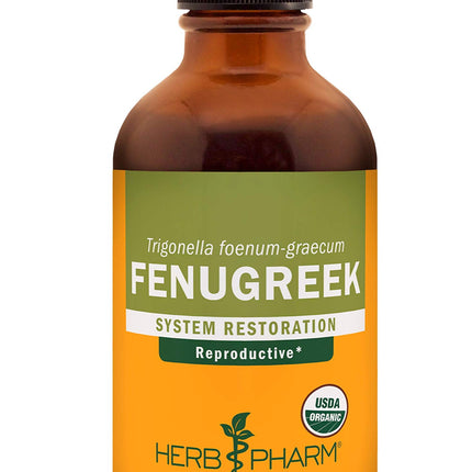 Herb Pharm Certified Organic Fenugreek Liquid Extract for Female Reproductive Support - 4 Ounce
