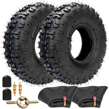 FVRITO 4.10-4 4.10/3.50-4 Tire with Inner Tube for Lawn Mowers Snow Blower