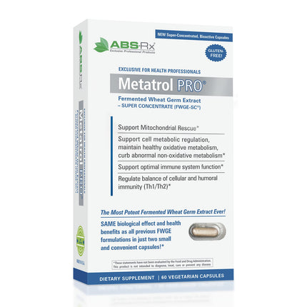 American BioSciences Metatrol PRO, Fermented Wheat Germ Extract - Gluten Free Immune Support - 60 Vegetarian Capsules, 41mg