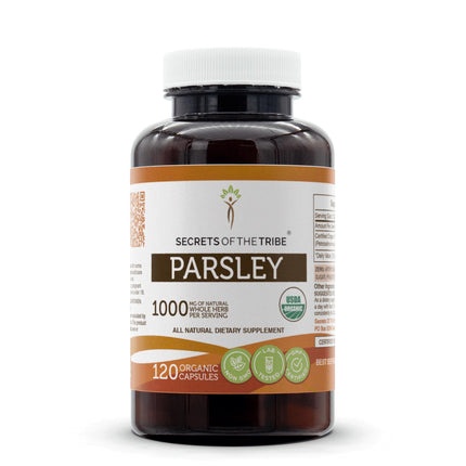 Secrets of the Tribe Parsley USDA Organic | Made with Vegetarian Capsules and Certified Organic Parsley (Petroselinum crispum) Dried Leaf (120 Capsules)