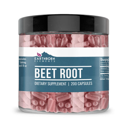 Earthborn Elements Beet Root 200 Capsules, Pure & Undiluted, No Additives