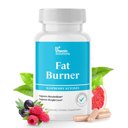 Fat Burner with GLP‑1 Support – Raspberry Ketones, Green Tea & Kelp – Metabolism & Appetite Support for Women & Men – 60 Capsules