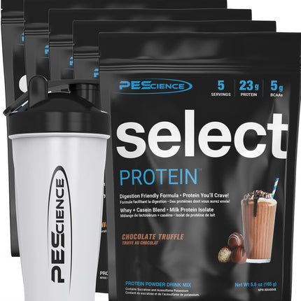PEScience Select Protein Powder Variety Pack - 5 Flavors - 25 Servings - Protein Powder Sample Pack, Whey and Casein Blend, Keto Friendly, Gluten Free, Digestion Friendly, Amazing Taste