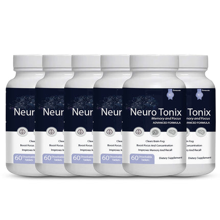 Neuro Tonix Advanced Formula for Memory and Focus Supplement - 6 Pack NeuroTonix 360 Capsules (Pills)