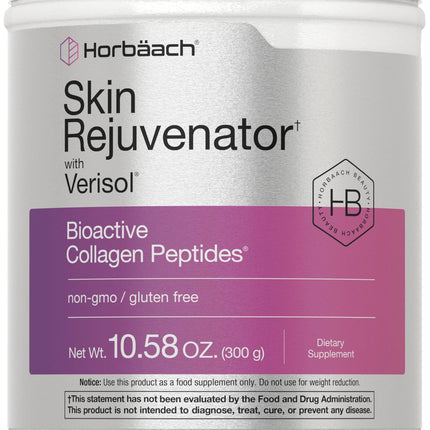 Horbäach Skin Rejuvenator with Verisol 10.58 oz | Bioactive Collagen Peptide Powder | Types I and III | Non GMO, Gluten Free Supplement