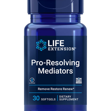 Life Extension Pro-Resolving Mediators, 18-HEPE, 17-HDHA, 14-HDHA, Supports The Body’s Natural Post-inflammatory Response, Gluten Free, Non-GMO, 30 softgels