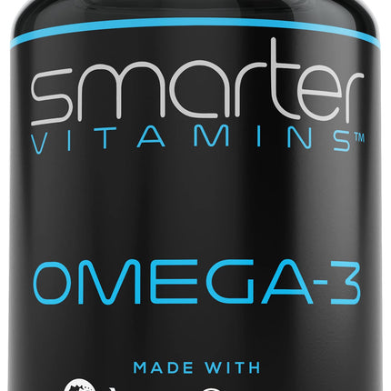 SmarterVitamins Omega 3 Fish Oil, Strawberry Flavor, Burpless, Tasteless, 2000mg, DHA EPA Triple Strength, Made with AlaskOmega®