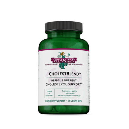 Vitanica CholestBlend - Supports Cholesterol Already in Healthy Range with Berberine, Red Yeast Rice, & Bergamot Orange - Vegan - 90 Capsules