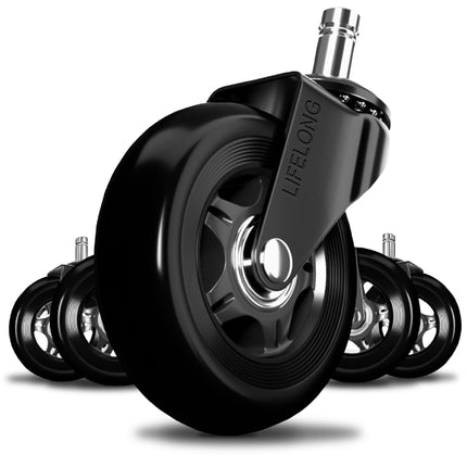 Lifelong Office Chair Wheels Replacement, Heavy Duty, 5-Pack, 98% Fits