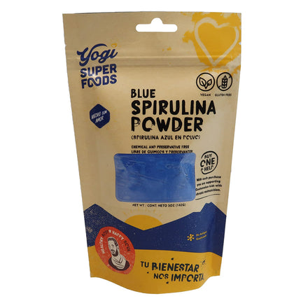 Yogi Super Foods Blue Spirulina Powder Made from Blue-Green Algae Extract - Superfood Plant, Rich Source of Protein, for Immune Support, Energy, Natural Food Coloring for Baking - 5 Ounce Bag