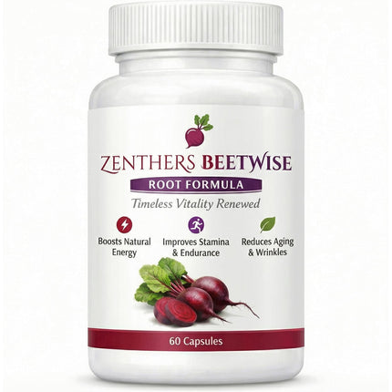 ETUIH Zenthers Beetwise,Beetwise By Zenther, Zenthers Beetwise Root Formula Cold Pressed, Vegan-Friendly,Non-GMO, 60 Capsules (1pcs)