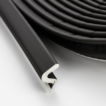 Weather Stripping Door Seal Strip - Soundproof Q-Shaped Foam for Exterior Door Frame, Large Gap Seal, Noise Cancelling, Easy to Install (Black, 26FT)
