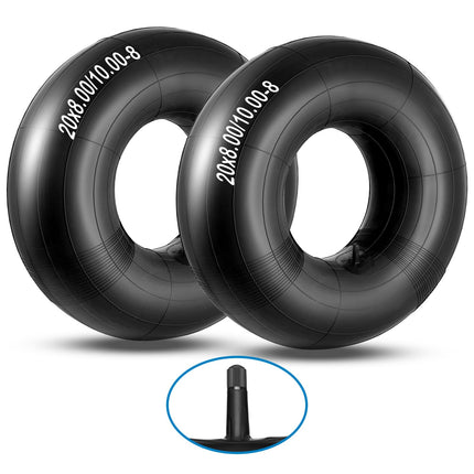 20x10-8,20x8-8,20x10.00-8,20x8.00-8 Premium Replacement Tire Inner Tubes(2 Packs)，for Riding Mower Lawn Tractor Snow Blower Golf Cart Garden Trailer,with TR13 Straight Valve Stem, by NAKAO