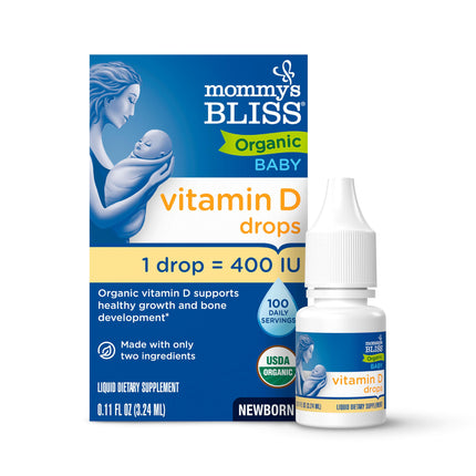 Mommy's Bliss Organic Drops No Artificial Color, Vitamin D, 0.11 Fl Oz