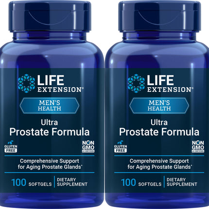 Life Extension Ultra Prostate Formula, 100 Softgels (Pack of 2) - Natural Supplement for Men