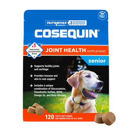 Nutramax Cosequin Dog Joint Supplement for Senior Dogs, Soft Chews, 120ct