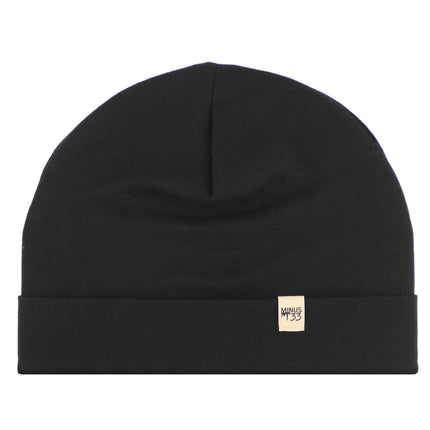 100% Merino Wool Cuff Beanie - Mens & Womens Warm Winter Hat - Watch Cap - Toque - Novelty Beanie - Black