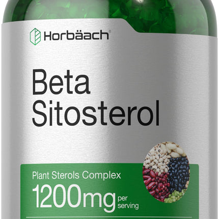 Horbäach Beta Sitosterol 1200mg | 240 Softgel Capsules | Mega Strength | Plant Sterols Complex | Non-GMO, Gluten Free Supplement