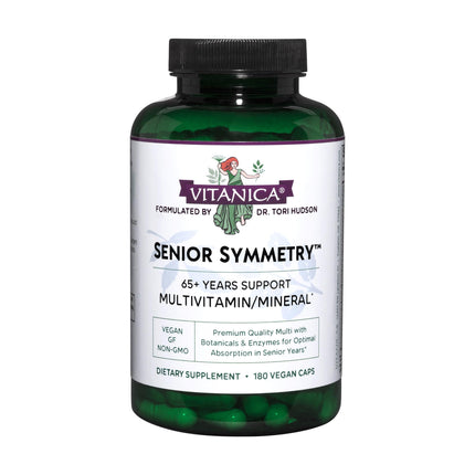 Vitanica, Senior Symmetry, 65 Years and Up Multivitamins and Minerals, Vegan, 180 Capsules