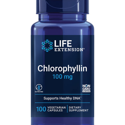 Life Extension Chlorophyllin, antioxidant & DNA Health Support, Gluten-Free, Non-GMO, Vegetarian, 100 Vegetarian Capsules