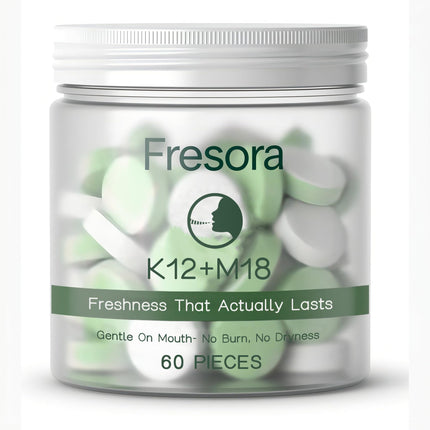 LINELLE Fresora Oral Probiotics, with K12 & M18, Sugar-Free Mint Tablets for Daily Oral Balance & Clean Mouthfeel