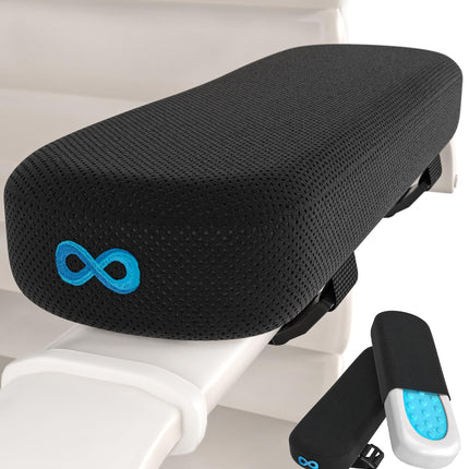 Everlasting Comfort Office Chair & Wheelchair Arm Pads - Cooling Memory Foam Arm Rest Cover for Desk, Gaming Chair, Wheelchair Armrest Pads