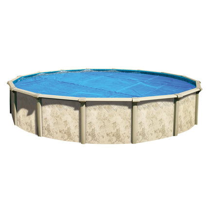 In The Swim 18' Standard Blue Round Solar Pool Cover 8 Mil for Solar Heating Above Ground Pools and Inground Pools