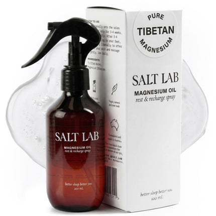 Salt Lab Magnesium Oil Spray – Magnesium Spray for Sleep & Relaxation for Adults, Fast-Absorbing Magnesium Oil Spray for Muscle Recovery & Restful Sleep, Natural Topical for Daily Wellness - 6.8 Fl Oz