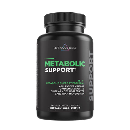 Livingood Daily Metabolism Booster for Women & Men, Metabolic Support (120 Vegetarian Capsules) - Metabolism Boost Supplement Supports Digestive & Heart Health - Non-GMO, Gluten-Free, & Vegan
