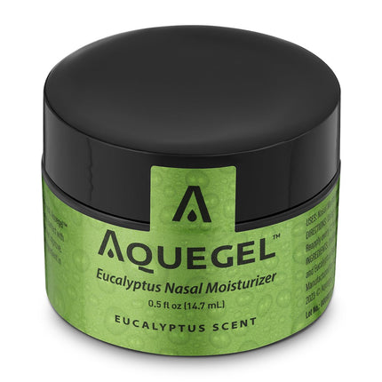 Aquegel Nasal Moisturizer +Eucalyptus (Breathe Easy), 12-Hour Nasal Dryness Relief, Water Based Nose Gel, Oxygen Therapy Nasal Moisturizer, Dry Nose, Nasal Dryness, Nosebleeds, Subtle Eucalyptus Scent