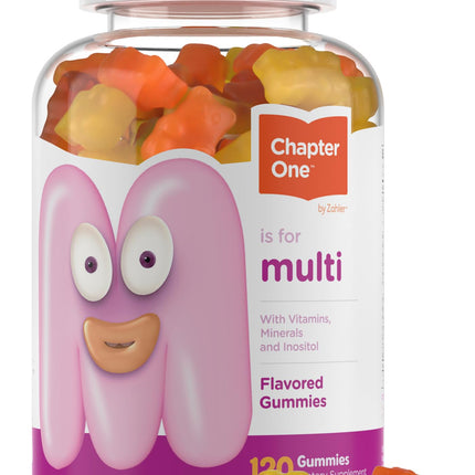 Zahler - Chapter One Kids Multivitamin Gummy with 13 Vitamins & Nutrients (120 Flavored Gummies) - Certified Kosher Kids Vitamins Including Vitamin C, D3, Zinc & More - Delicious Multivitamin Gummies