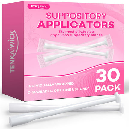 TENKAIWICK Disposable Applicator 30 Packs, Fits 0/00 Capsules & Pills, Individually Wrapped