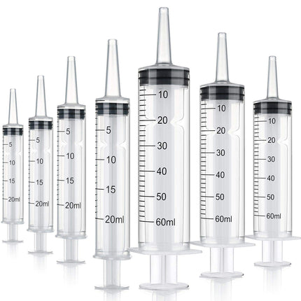 Boao 10 Pack Plastic Syringes Without Needle Epoxy Resin 20 ml,60 ml