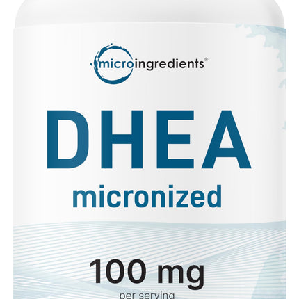 Micro Ingredients DHEA 100 mg Per Serving, 240 Capsules | Micronized DHEA Supplement for Women & Men | Non-GMO, Gluten Free, Soy Free