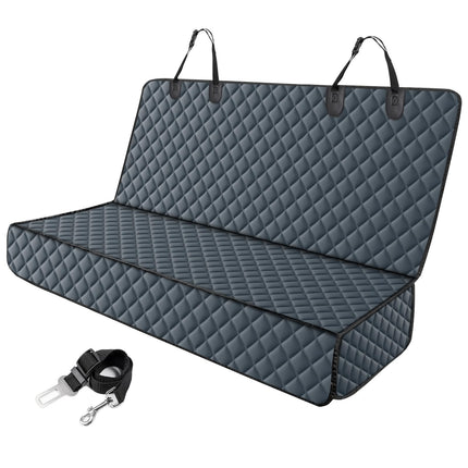 MIXJOY Dog Car Cover for Back Seat Cover Protector Waterproof Dog Seat Covers for Cars, Car Seat Protector for Dogs with 1 Dog Seat Belt, Nonslip Back Seat Cover for Kids, Trucks & SUV, Grey