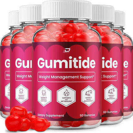 Gumitide ACV Gummies Supplement, Gumitide Gummy Advanced Formula Natural Ingredients, Reviews - 5 Pack - 300 Gummies