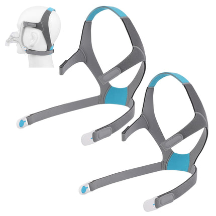 Hecatelly Replacement Headgear Kit for N20 Headgear with Magnetic Clips - Headgear Strap Compatible with AirFit N20/AirTouch N20 Full Face Masks (2 Headgear+ 4 Clips)