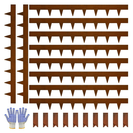 Corten Steel Landscape Edging 4.5 Inch Pre-Rusted 33Ft Total 10-Pack