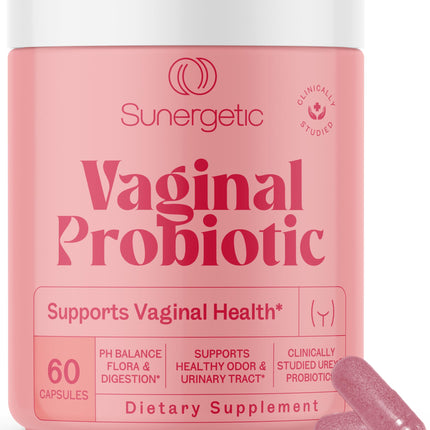 Premium Vaginal Probiotics for Women – Clinically Studied Lactobacillus Vaginal Probiotic with Prebiotic & Cranberry to Balance PH, Reduce Odor, Urinary Tract Support & Feminine Health – 60 Capsules