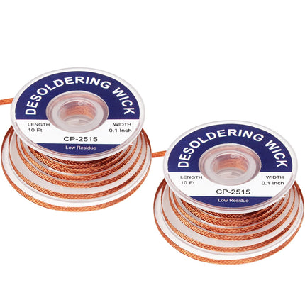 Lesnow Solder Wicks，No-Clean Solder Wick，10ft Length 2 Pieces Desoldering Braided Wicks. Solder Removal Tool，Desoldering Wick Used to Remove the Solder and Disassemble Electrical Components