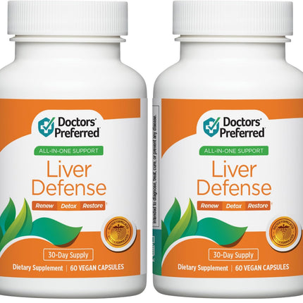 DOCTORS' PREFERRED Liver Defense with Milk Thistle | 60 Capsules (Pack of 2)
